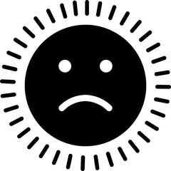 sun icon in emoji shape Cute Cartoon Sun Character Smiling Face Sunshine Rays, and Playful Emotions for Kids’ Summer Design and Positive Vector