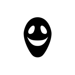 Fototapeta premium Simple Smiling Icon: a minimalist black icon represents a smiley face. it symbolizes joy, happiness, and positive emotions.