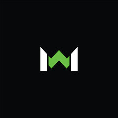 Letters MW Crown Logo. 