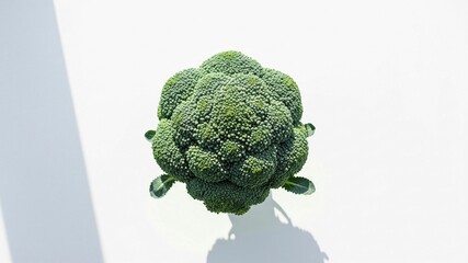 Broccoli on a wooden table