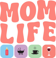 Mom Life SVG PNG, Mama svg, Mom svg, Colorful Mama svg, Blessed Mama svg, Mother's Day svg, Mama Shirt, Mama Sublimation, Gift for Mom