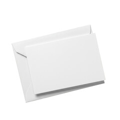 Open White Envelope and Card Isolated Invitation Template Illustration