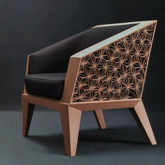 Customize look, scale 3d Antique chair model design .