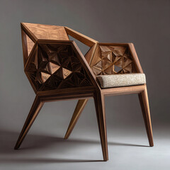Customize look, scale 3d Antique chair model design .