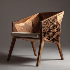 Customize look, scale 3d Antique chair model design .
