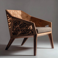 Customize look, scale 3d Antique chair model design .