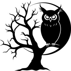 silhouette of a tree