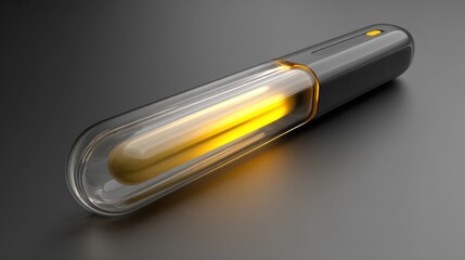 Sleek, glowing, futuristic tube