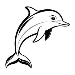 Obraz premium dolphin isolated on white background