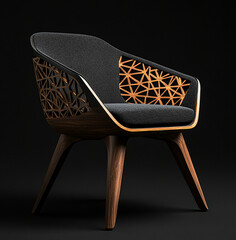 Customize look, scale 3d Antique chair model design .