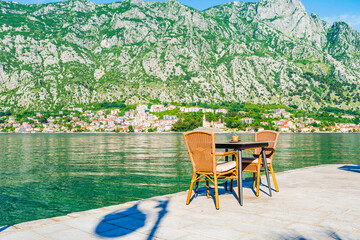 View of Kotor Bay in Montenegro
