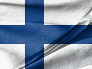 Finland's National Flag Close-Up