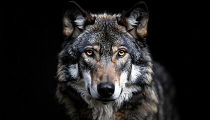 Fototapeta premium Close-up portrait of a wolf (1)
