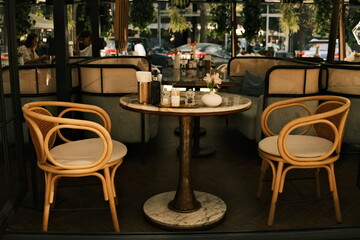 cafe tables and chairs