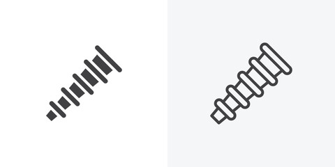 Boat Telescope icon. collection of editable stroke line and solid flat styles.