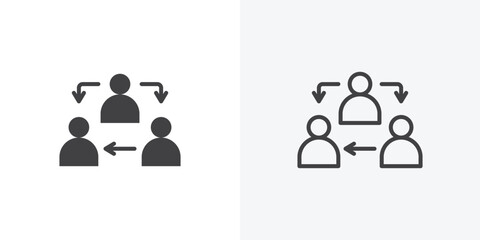 Coordinate icon. collection of editable stroke line and solid flat styles.