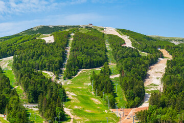 View of the Bjelasnica mountain near Trnovo town in Bosnia-Herzegovina