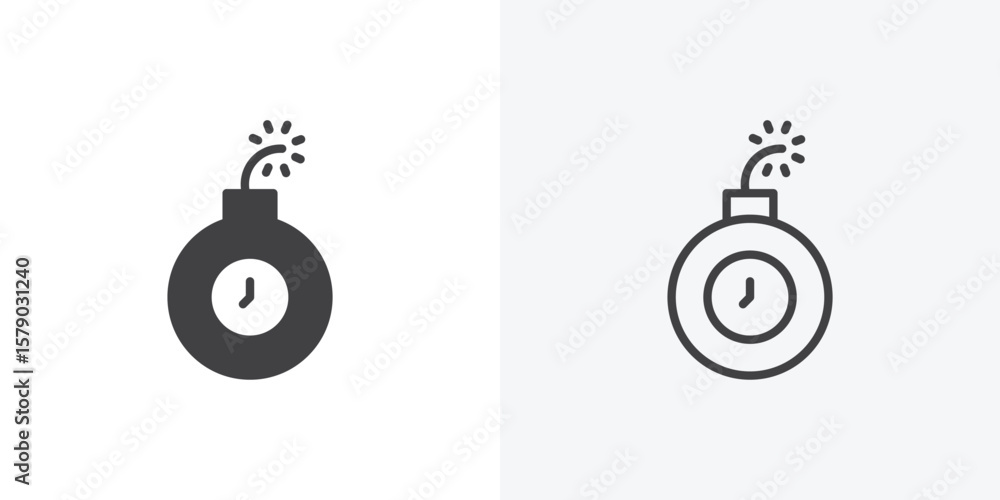 Poster deadline icon. collection of editable stroke line and solid flat styles.