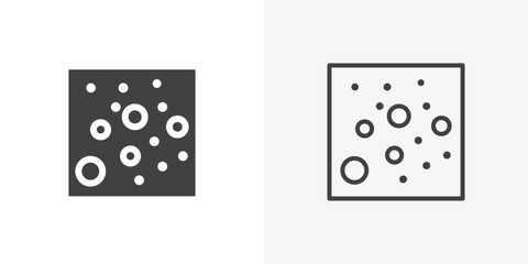 Heat Map icon. collection of editable stroke line and solid flat styles.