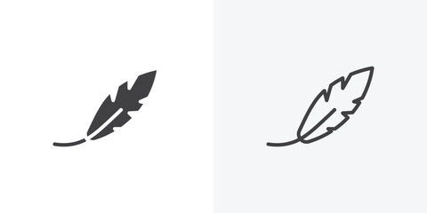 Light weight icon. collection of editable stroke line and solid flat styles. © Xevier