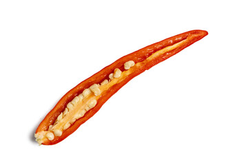 The High resolution photo of fresh red chili peppers for cooking
