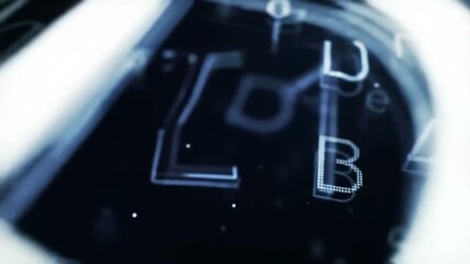 Fast Moving Abstract Binary Code - Powered by Adobe