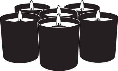 vector illustration of Scented candles