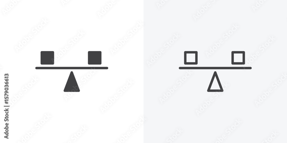 Poster stability icon. collection of editable stroke line and solid flat styles.