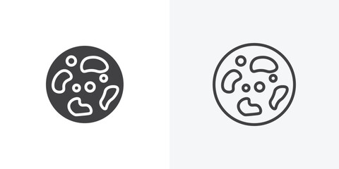 Thalassaemia icon. collection of editable stroke line and solid flat styles.