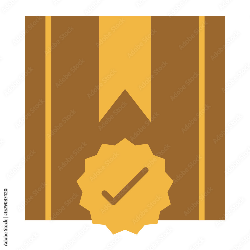 Poster approved project vector design icon style