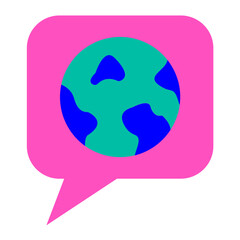 Global Chat Vector Design Icon Style