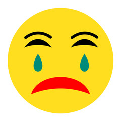 Crying Vector Design Icon Style