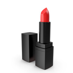Obraz premium Red Lipstick Beauty Product Cosmetic Makeup Trendy ,3D RENDER , transparent background, PNG