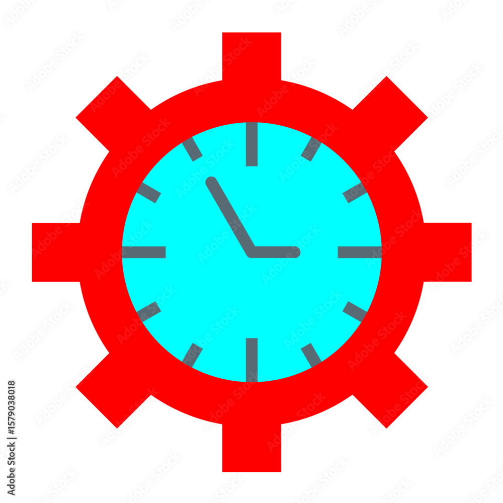 Poster time management vector design icon style
