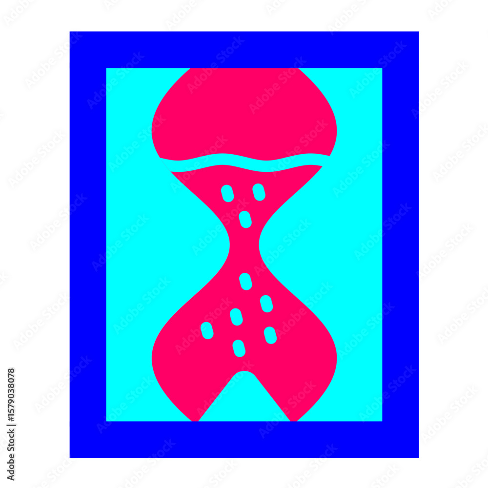 Poster sand clock vector design icon style