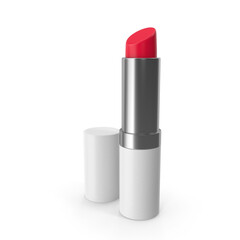 Fototapeta premium Vibrant Red Lipstick Beauty CloseUp ,3D RENDER , transparent background, PNG