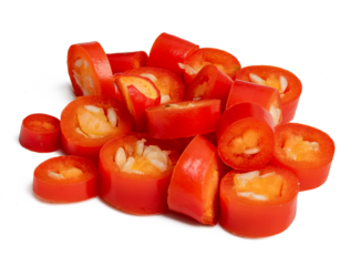 The High resolution photo of fresh red chili peppers for cooking