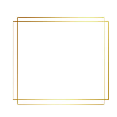 Obraz premium Gold gradient thin line square frame element..