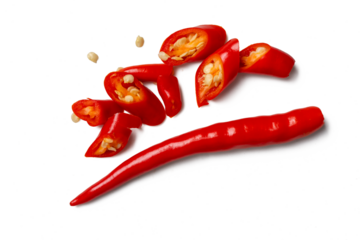 The High resolution photo of fresh red chili peppers for cooking