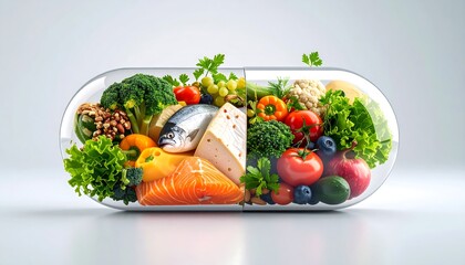 Colorful food capsule