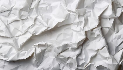 Fototapeta premium texture of a white crumpled sheet of paper as a background