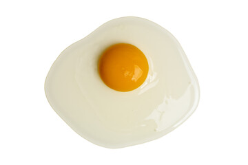 The Photo of a raw egg shell cracking revealing the egg white and raw yolk.