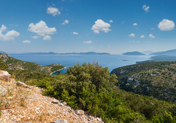 Morning hazy summer sea, Croatia