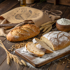 Rustic Bread with Wheat