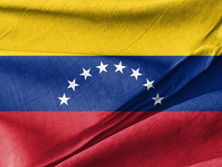 Proud Venezuelan Flag Waves in the Gentle Breeze