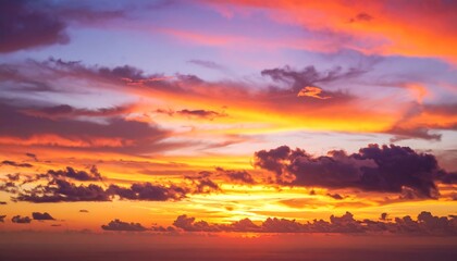 Fototapeta premium Colorful sunset sky with clouds