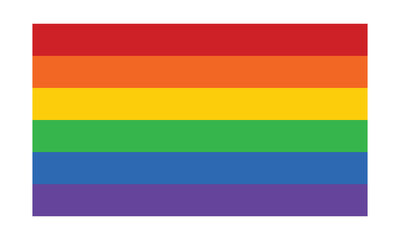 Gay pride movement rainbow banner flag flat vector illustration for apps and websites . Vector Illustration . EPS 10 . 