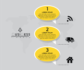Vector business Presentation Connecting Steps Infographic Template