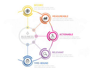 Vector business Presentation Connecting Steps Infographic Template