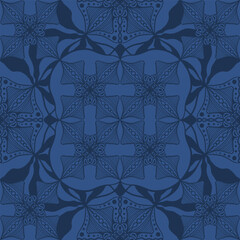 Decorative ornament. Lace motif seamless pattern. Vector illustration. Template for fabric and textile, wallpaper, packaging, interior design, printing